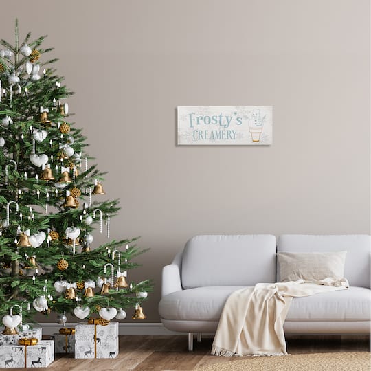 Stupell Industries Frosty's Creamery Winter Ice Cream Canvas Wall Art